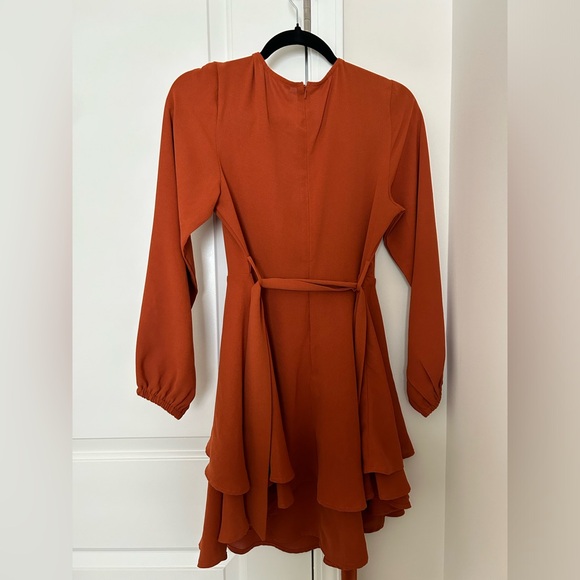 Copper Ruffle Dress - Picture 2 of 2